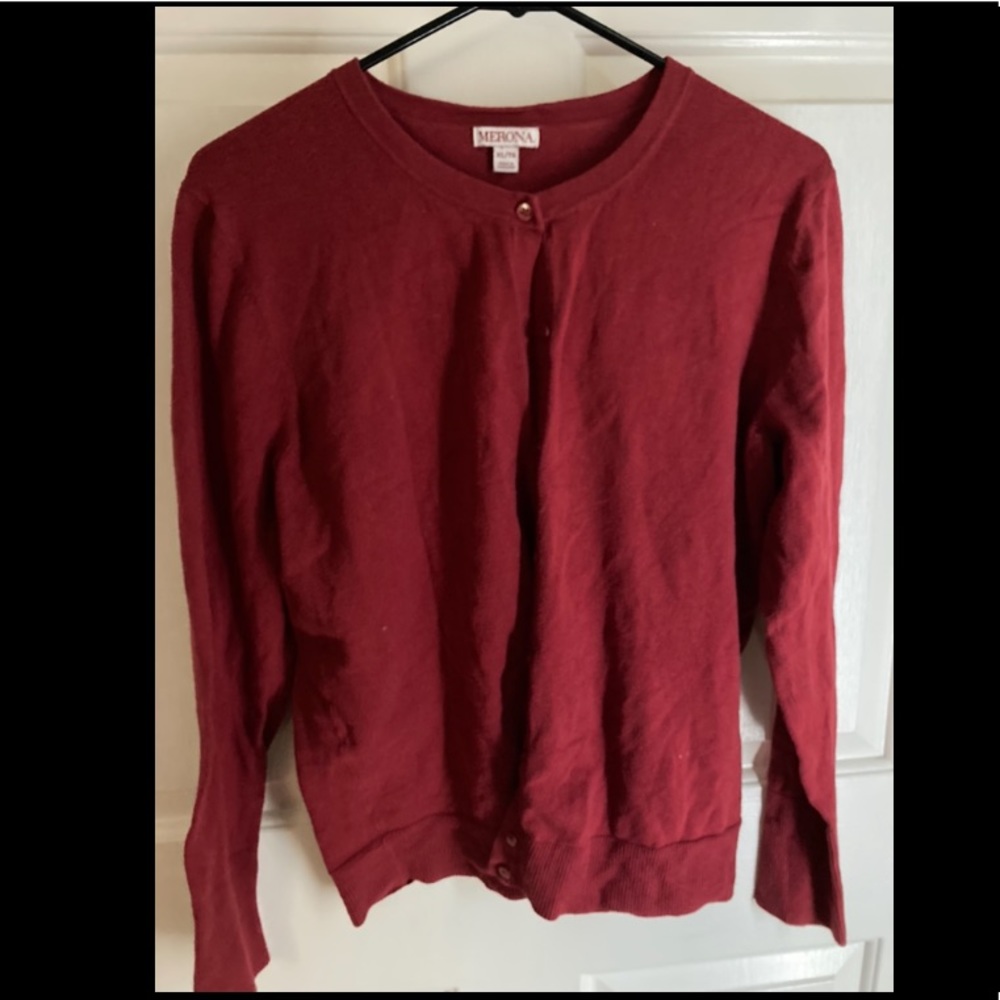 Merona XL red cardigan sweater